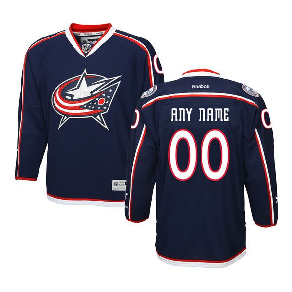 Youth Columbus Blue Jackets Reebok Navy Home Premier Custom NHL Jersey